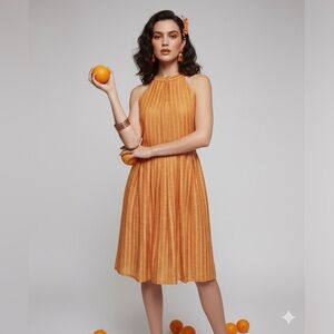 Cynthia Steffe Bright Orange Summer Dress